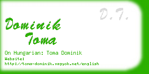 dominik toma business card